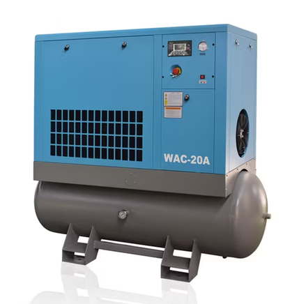 Compresor de Aire de Tornillo Rotativo Silencioso con Depósito (WAC-20A, 15 kW)