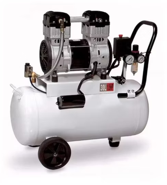Compresor de Aire Silencioso sin Aceite, 1,5 HP/2 HP, 8 Bar, Depósito de 50 L