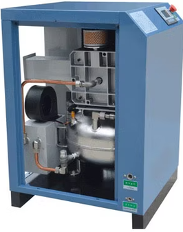 Compresor de Aire Silencioso de Desplazamiento Rotativo sin Aceite de 2,2 kW 3 HP, PM VSD, 8-12 Bar