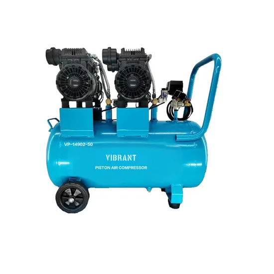Industrial 4HP 100L Portable Piston Silent Air Compressor